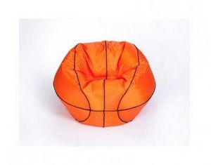 Кресло-мешок Баскетбольный мяч большой оранжево-черное в Озерске - ozersk.ok-mebel.com | фото 1