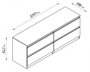 2.03.03.100.4 КАСТОР тумба 4 ящика RU серая в Озерске - ozersk.ok-mebel.com | фото 4