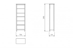 2.08.07.110.6 САГА стеллаж 70 темно-бирюзовый RU в Озерске - ozersk.ok-mebel.com | фото