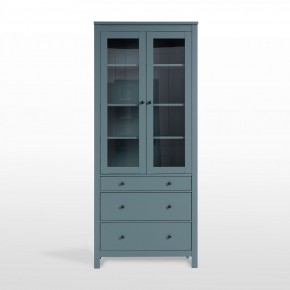 2.08.07.130.6 САГА шкаф с витриной 90 темно-бирюзовый RU в Озерске - ozersk.ok-mebel.com | фото 2