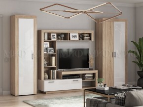 Ангара Шкаф 2-х створчатый (Белый глянец/Сонома) в Озерске - ozersk.ok-mebel.com | фото 3