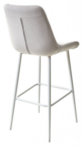 Барный стул ХОФМАН, цвет H-09 Светло-серый, велюр / белый каркас М-City в Озерске - ozersk.ok-mebel.com | фото 4
