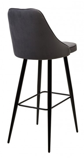 Барный стул NEPAL-BAR СЕРЫЙ #27, велюр/ черный каркас (H=78cm) М-City в Озерске - ozersk.ok-mebel.com | фото 3