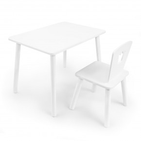 Детский комплект стол и стул «Корона» Rolti Baby (белый/белый, массив березы/мдф) в Озерске - ozersk.ok-mebel.com | фото