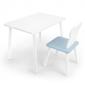 Детский комплект стол и стул «Мишка» Rolti Baby (белый/голубой, массив березы/мдф) в Озерске - ozersk.ok-mebel.com | фото 1
