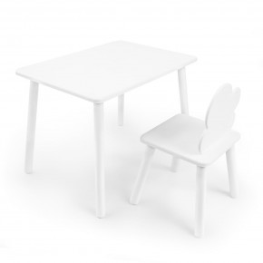 Детский комплект стол и стул «Облачко» Rolti Baby (белый/белый, массив березы/мдф) в Озерске - ozersk.ok-mebel.com | фото