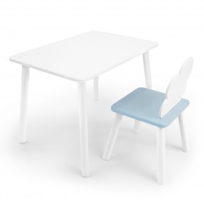 Детский комплект стол и стул «Облачко» Rolti Baby (белый/голубой, массив березы/мдф) в Озерске - ozersk.ok-mebel.com | фото 1