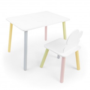 Детский комплект стол и стул «Облачко» Rolti Baby (белый/цветной, массив березы/мдф) в Озерске - ozersk.ok-mebel.com | фото