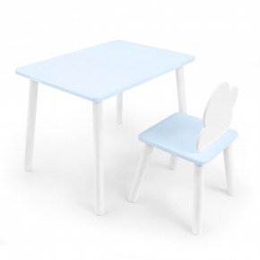 Детский комплект стол и стул «Облачко» Rolti Baby  (голубая столешница/голубое сиденье/белые ножки) в Озерске - ozersk.ok-mebel.com | фото