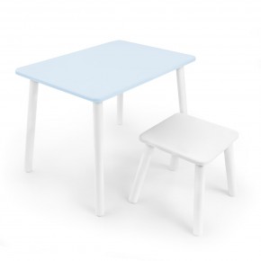 Детский комплект стол и табурет Rolti Baby (голубая столешница/белое сиденье/белые ножки) в Озерске - ozersk.ok-mebel.com | фото 1