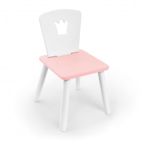 Детский стул Rolti Baby «Корона» (белый/розовый/белый, массив березы/мдф) в Озерске - ozersk.ok-mebel.com | фото 1