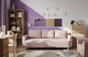 Диван-кровать Тулисия светло-розовый, ткань рогожка в Озерске - ozersk.ok-mebel.com | фото