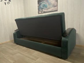 Диван Престиж-16 (НПБ+МДФ) велюр Sensey bottle green в Озерске - ozersk.ok-mebel.com | фото 2