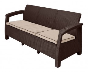 Диван Yalta Premium Sofa 3 Set (Ялта) шоколадный (+подушки под спину) в Озерске - ozersk.ok-mebel.com | фото