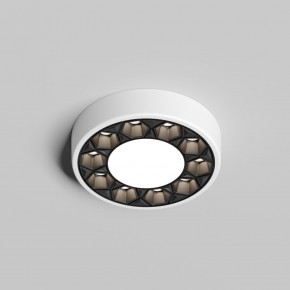 DK2440-WB Встраиваемый светильник DUAL 5+5 Вт, LED 4000K, IP 20, d90mm, белый/черный, алюминий/акрил в Озерске - ozersk.ok-mebel.com | фото