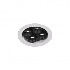 DK2510-WB Встраиваемый светильник SPACE со светодиодом d65 220V 8W 38° 4000К IP20 белый/черный алюминий в Озерске - ozersk.ok-mebel.com | фото 4
