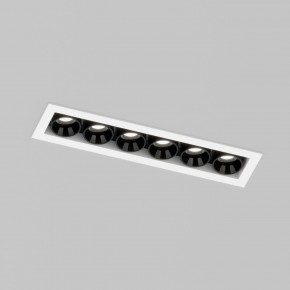 DK2514-WB Встраиваемый светильник SPACE со светодиодом L126mm 220V 10W 38° 4000К IP20 белый/черный алюминий в Озерске - ozersk.ok-mebel.com | фото