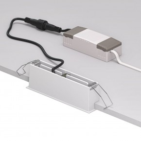 DK2514-WB Встраиваемый светильник SPACE со светодиодом L126mm 220V 10W 38° 4000К IP20 белый/черный алюминий в Озерске - ozersk.ok-mebel.com | фото 3