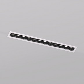 DK2515-WB Встраиваемый светильник SPACE со светодиодом L240mm 220V 20W 38° 4000К IP20 белый/черный алюминий в Озерске - ozersk.ok-mebel.com | фото