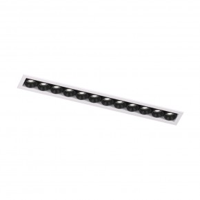 DK2515-WB Встраиваемый светильник SPACE со светодиодом L240mm 220V 20W 38° 4000К IP20 белый/черный алюминий в Озерске - ozersk.ok-mebel.com | фото 4
