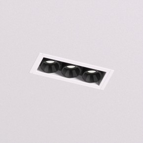 DK2530-WB Встраиваемый светильник SPACE со светодиодом под шпатлевку L69mm 220V 6W 38° 4000К IP20 белый/черный алюминий в Озерске - ozersk.ok-mebel.com | фото