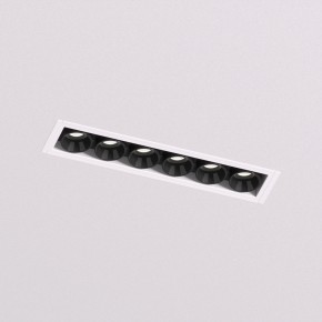 DK2531-WB Встраиваемый светильник SPACE со светодиодом под шпатлевку L126mm 220V 10W 38° 4000К IP20 белый/черный алюминий в Озерске - ozersk.ok-mebel.com | фото