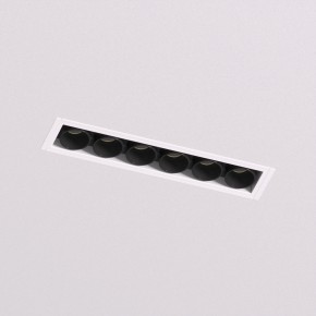 DK2531-WB Встраиваемый светильник SPACE со светодиодом под шпатлевку L126mm 220V 10W 38° 4000К IP20 белый/черный алюминий в Озерске - ozersk.ok-mebel.com | фото 2