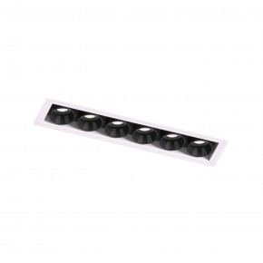 DK2531-WB Встраиваемый светильник SPACE со светодиодом под шпатлевку L126mm 220V 10W 38° 4000К IP20 белый/черный алюминий в Озерске - ozersk.ok-mebel.com | фото 6