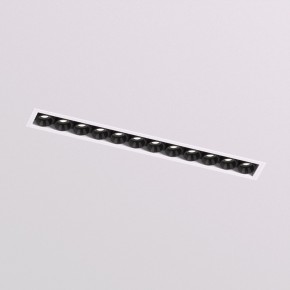 DK2532-WB Встраиваемый светильник SPACE со светодиодом под шпатлевку L240mm 220V 20W 38° 4000К IP20 белый/черный алюминий в Озерске - ozersk.ok-mebel.com | фото