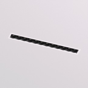 DK2532-WB Встраиваемый светильник SPACE со светодиодом под шпатлевку L240mm 220V 20W 38° 4000К IP20 белый/черный алюминий в Озерске - ozersk.ok-mebel.com | фото 2