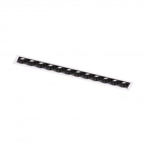 DK2532-WB Встраиваемый светильник SPACE со светодиодом под шпатлевку L240mm 220V 20W 38° 4000К IP20 белый/черный алюминий в Озерске - ozersk.ok-mebel.com | фото 5