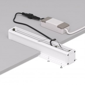 DK2532-WB Встраиваемый светильник SPACE со светодиодом под шпатлевку L240mm 220V 20W 38° 4000К IP20 белый/черный алюминий в Озерске - ozersk.ok-mebel.com | фото 6