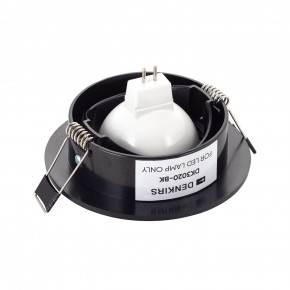 DK3020-BK Встраиваемый светильник, IP 20, 10 Вт, GU5.3, LED, черный, пластик в Озерске - ozersk.ok-mebel.com | фото 3