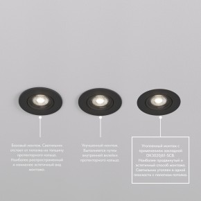 DK3020-BK Встраиваемый светильник, IP 20, 10 Вт, GU5.3, LED, черный, пластик в Озерске - ozersk.ok-mebel.com | фото 5