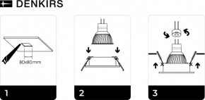 DK3021-BK Встраиваемый светильник, IP 20, 10 Вт, GU5.3, LED, черный, пластик в Озерске - ozersk.ok-mebel.com | фото 5