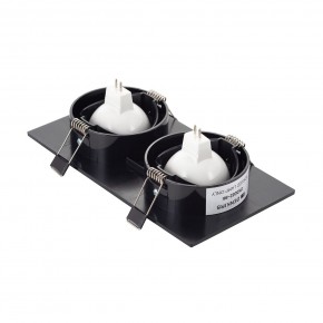 DK3022-BK Встраиваемый светильник, IP 20, 10 Вт, GU5.3, LED, черный, пластик в Озерске - ozersk.ok-mebel.com | фото 3
