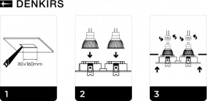 DK3022-BK Встраиваемый светильник, IP 20, 10 Вт, GU5.3, LED, черный, пластик в Озерске - ozersk.ok-mebel.com | фото 6