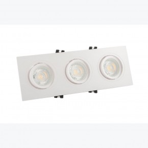 DK3023-WH Встраиваемый светильник, IP 20, 10 Вт, GU5.3, LED, белый, пластик в Озерске - ozersk.ok-mebel.com | фото