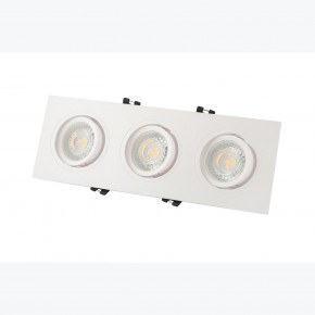 DK3023-WH Встраиваемый светильник, IP 20, 10 Вт, GU5.3, LED, белый, пластик в Озерске - ozersk.ok-mebel.com | фото 3