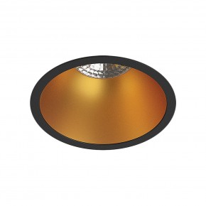 DK3026-BG Встраиваемый светильник, IP 20, 10 Вт, GU5.3, LED, черный/золотой, пластик в Озерске - ozersk.ok-mebel.com | фото