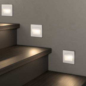 DK3050-WH Светильник встраиваемый в стену, IP 20, LED 3000, 1 Вт, белый, пластик в Озерске - ozersk.ok-mebel.com | фото 6