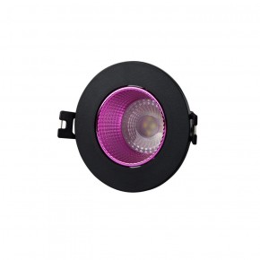 DK3061-BK+PI Встраиваемый светильник, IP 20, 10 Вт, GU5.3, LED, черный/розовый, пластик в Озерске - ozersk.ok-mebel.com | фото