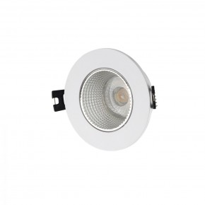 DK3061-WH+CH Встраиваемый светильник, IP 20, 10 Вт, GU5.3, LED, белый/хром, пластик в Озерске - ozersk.ok-mebel.com | фото
