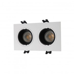 DK3072-WH+BK Встраиваемый светильник, IP 20, 10 Вт, GU5.3, LED, белый/черный, пластик в Озерске - ozersk.ok-mebel.com | фото