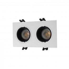 DK3072-WH+BK Встраиваемый светильник, IP 20, 10 Вт, GU5.3, LED, белый/черный, пластик в Озерске - ozersk.ok-mebel.com | фото