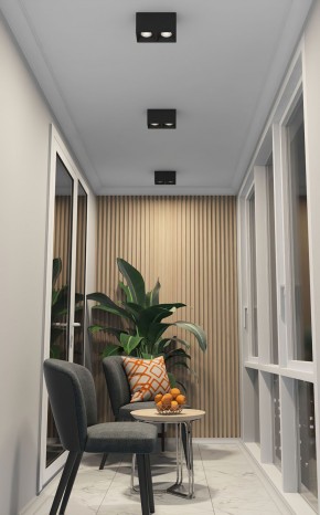 DK3085-BK+CH Светильник накладной IP 20, 10 Вт, GU5.3, LED, черный/хром, пластик в Озерске - ozersk.ok-mebel.com | фото 2