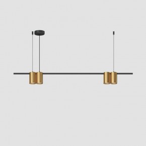 DK4061-BK+SG Подвесной светильник ORBIT, IP20, 4xGU10 LED до 15 Вт, черный + сатинированное золото, алюминий в Озерске - ozersk.ok-mebel.com | фото 2