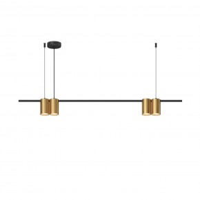 DK4061-BK+SG Подвесной светильник ORBIT, IP20, 4xGU10 LED до 15 Вт, черный + сатинированное золото, алюминий в Озерске - ozersk.ok-mebel.com | фото 3