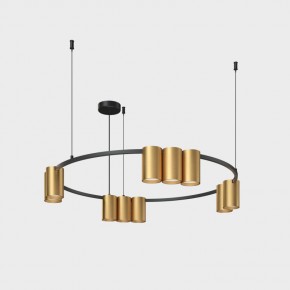 DK4065-BK+SG Подвесной светильник ORBIT , IP20, 10xGU10 LED до 15 Вт, черный + сатинированное золото, алюминий в Озерске - ozersk.ok-mebel.com | фото 2