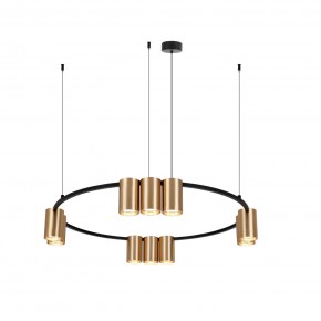 DK4065-BK+SG Подвесной светильник ORBIT , IP20, 10xGU10 LED до 15 Вт, черный + сатинированное золото, алюминий в Озерске - ozersk.ok-mebel.com | фото 3